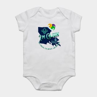 I'm Cajun v1 Teal/Grunge look Baby Bodysuit